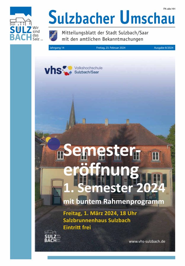 Sulzbacher Umschau Titelblatt 08/2024