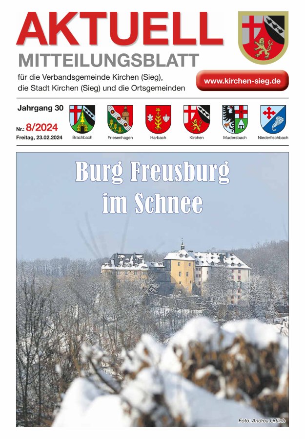 Aktuell - Mitteilungsblatt für die VG Kirchen (Sieg) Titelblatt 08/2024