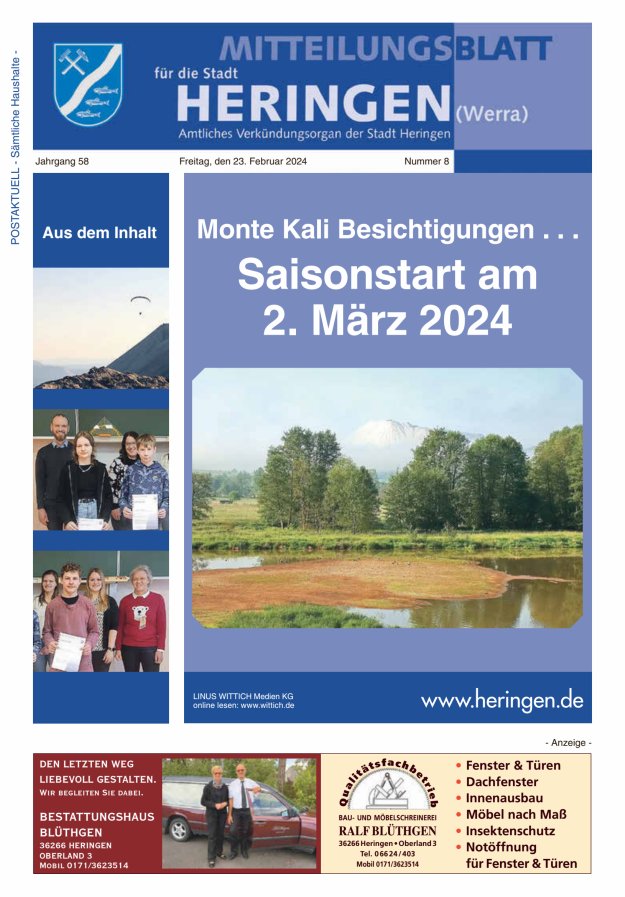 Mitteilungsblatt Heringen Titelblatt 08/2024