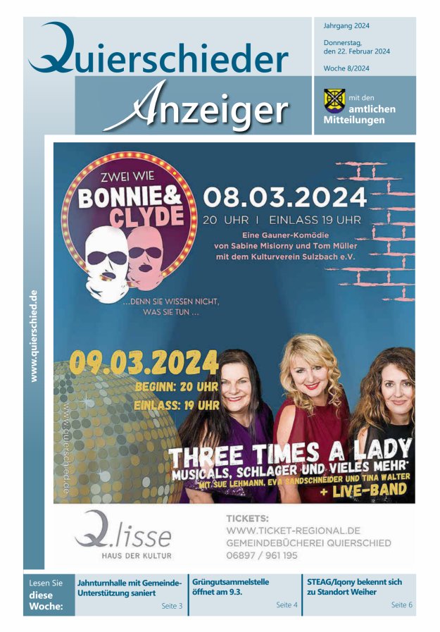 Quierschieder Anzeiger Titelblatt 08/2024