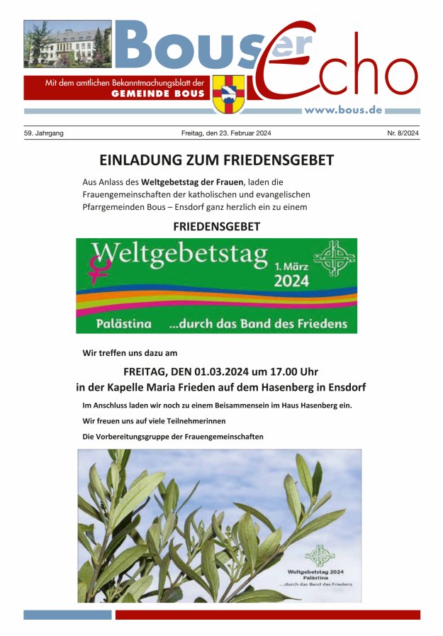 Bouser Echo Titelblatt 08/2024