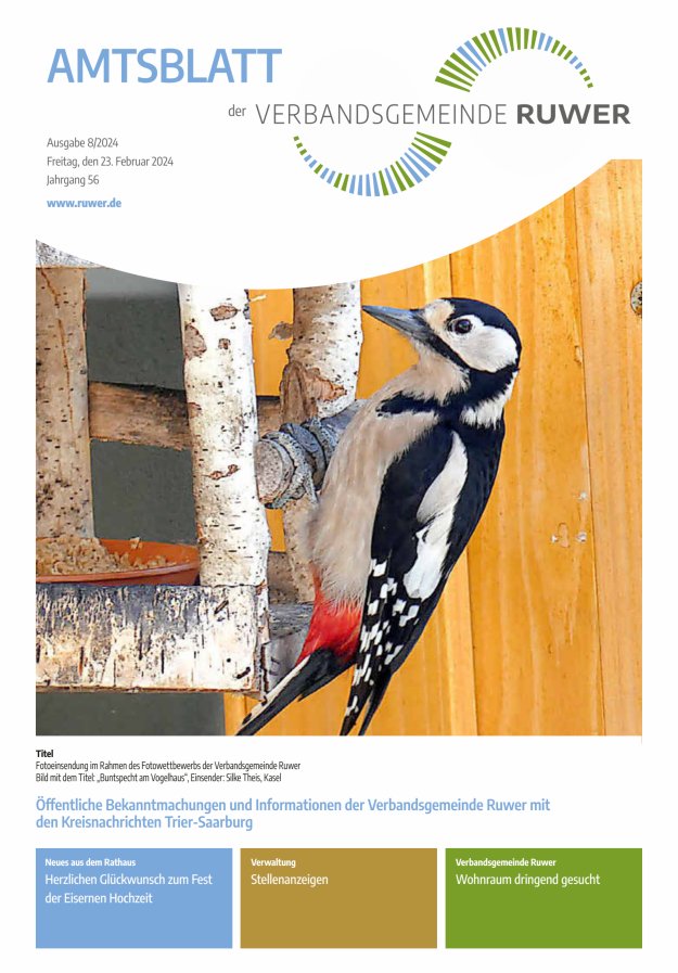 Amtsblatt VG Ruwer Titelblatt 08/2024