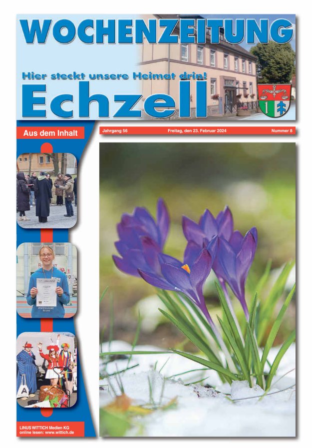 Wochenzeitung für die Gemeinde Echzell Titelblatt 08/2024