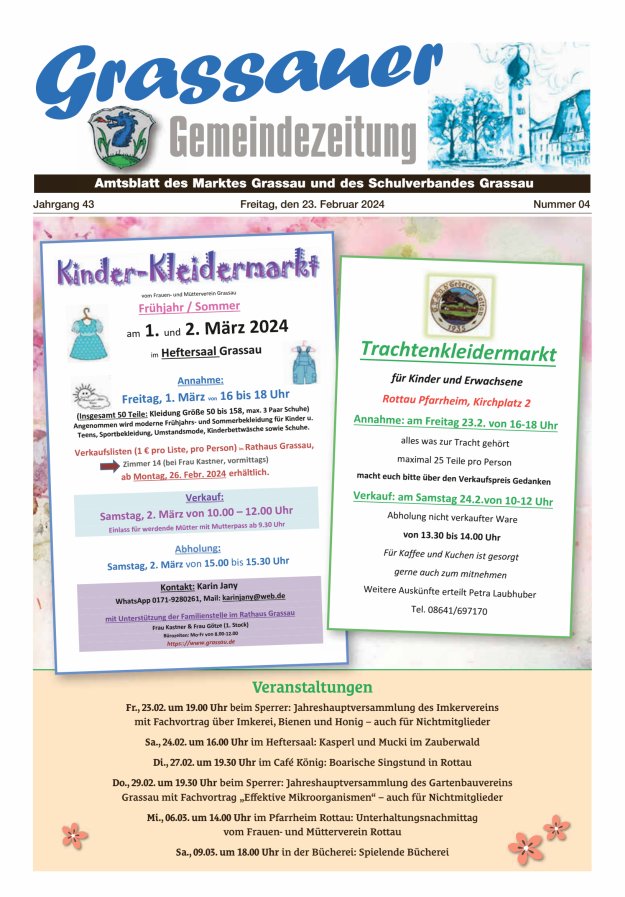 Grassauer Gemeindezeitung Titelblatt 04/2024
