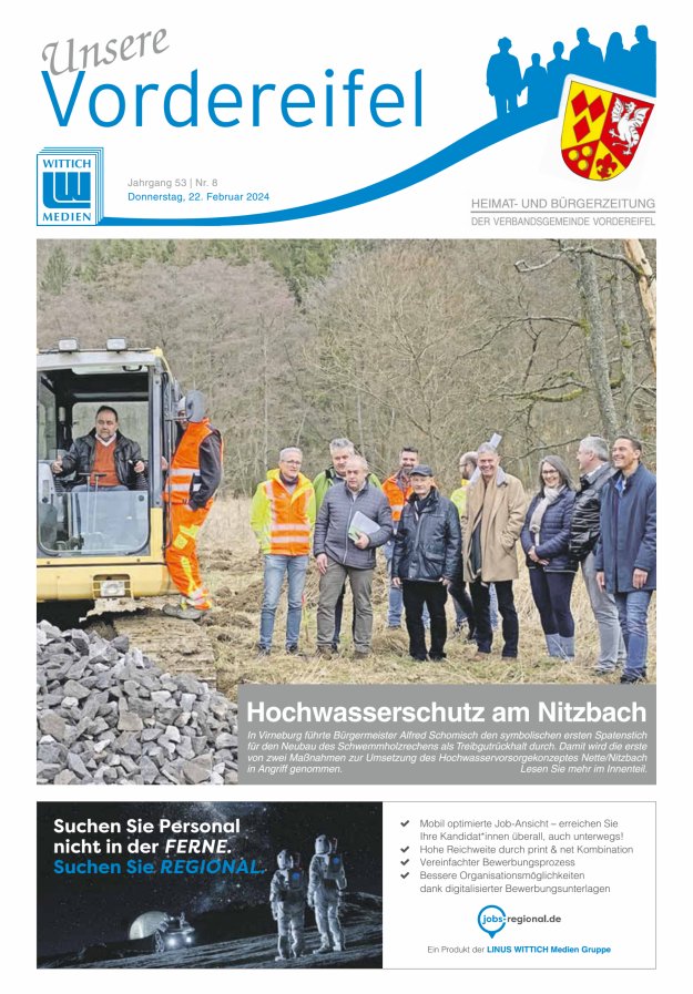 Mitteilungsblatt Vordereifel - Heimat- u Bürgerzeitung der VG Vordereifel Titelblatt 08/2024