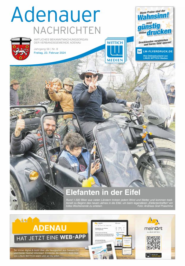 Adenauer Nachrichten Titelblatt 08/2024