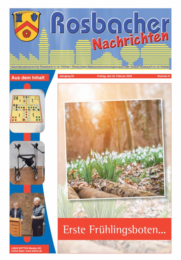 Rosbacher Nachrichten Titelblatt 08/2024