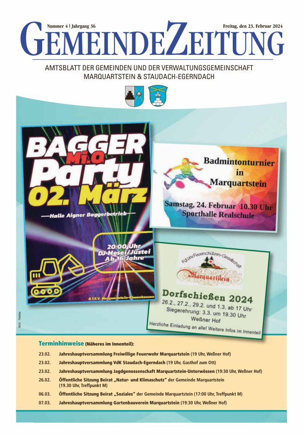 Marquartsteiner und Staudach-Egerndacher Nachrichten Titelblatt 04/2024
