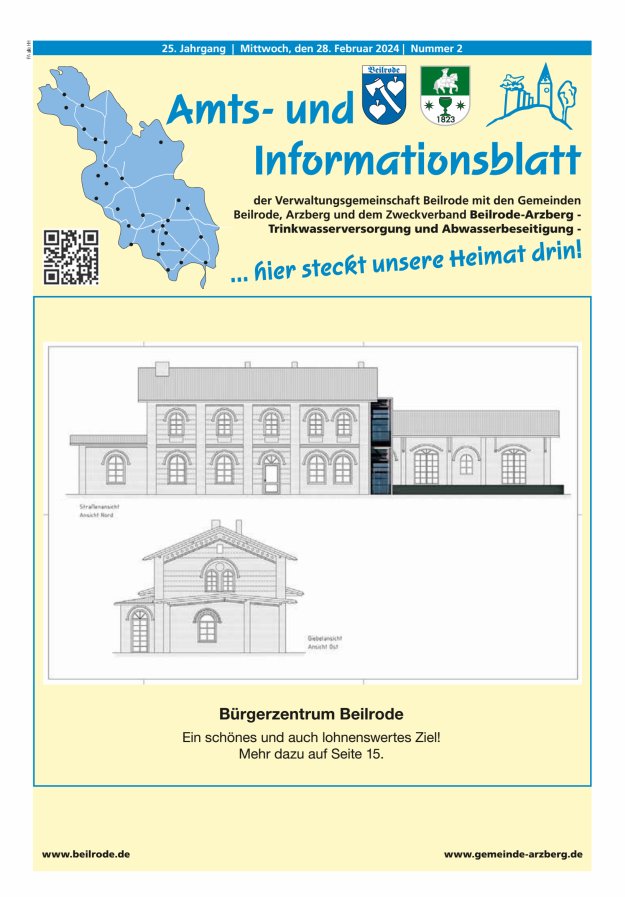 Amts- und Informationsblatt der Verwaltungsgemeinschaft Beilrode Titelblatt 02/2024