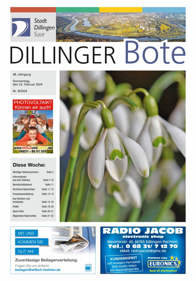 Dillinger Bote Titelblatt 08/2024