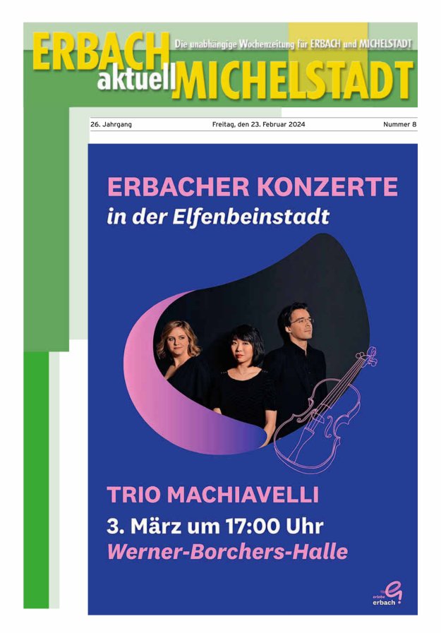 Erbach-Michelstadt aktuell Titelblatt 08/2024