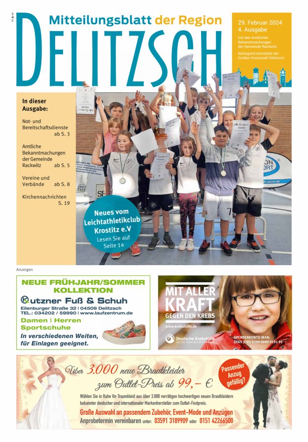 Mitteilungsblatt der Region Delitzsch Titelblatt 04/2024