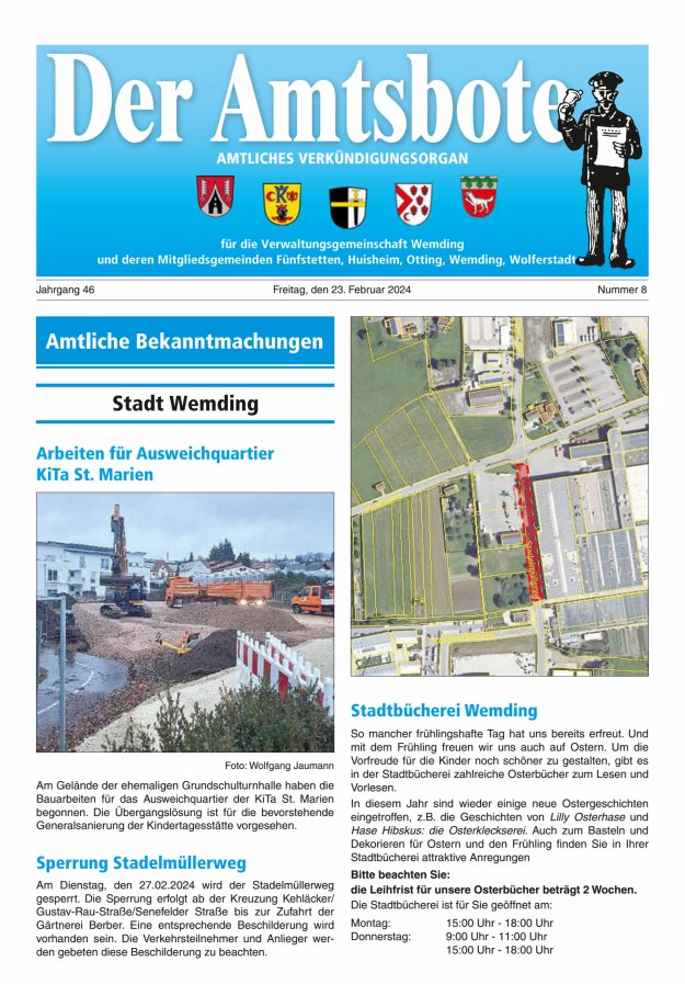 Der Amtsbote - Wemding Verwaltungsgemeinschaft Titelblatt 08/2024