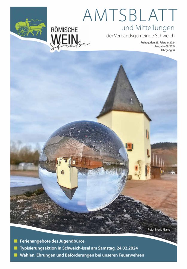 Amtsblatt VG Schweich Titelblatt 08/2024