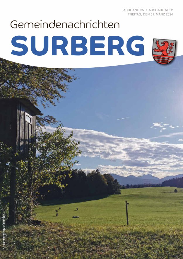 Gemeindenachrichten Surberg Titelblatt 02/2024