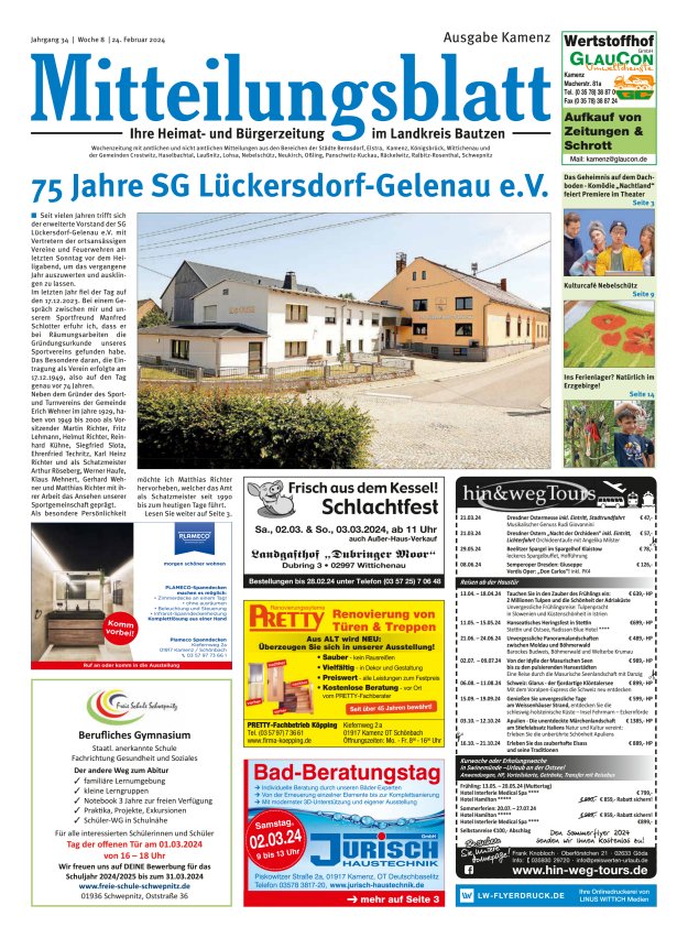 Mitteilungsblatt LK Bautzen Ausgabe Kamenz Titelblatt 07/2024