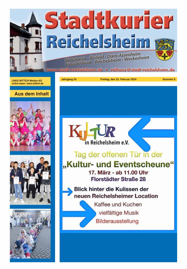 Stadtkurier Reichelsheim Titelblatt 08/2024