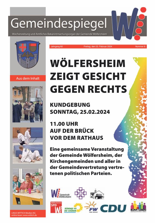 Der Gemeindespiegel Titelblatt 08/2024