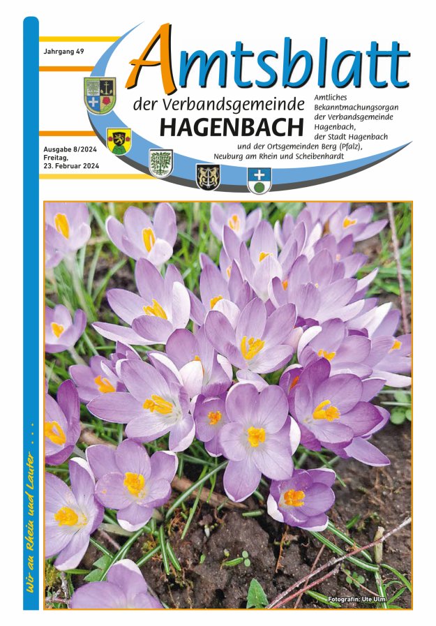Amtsblatt der VG Hagenbach Titelblatt 08/2024