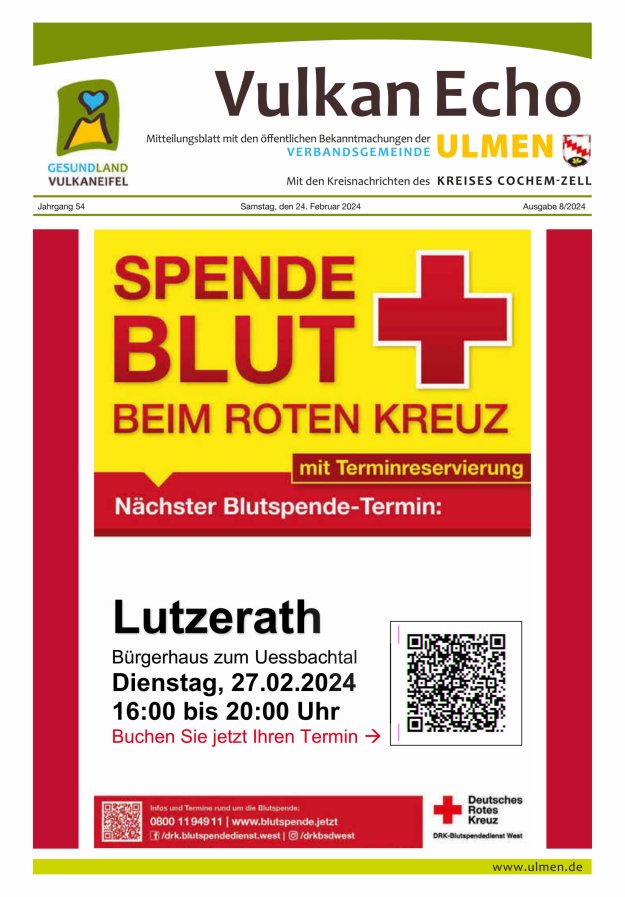 Vulkan Echo VG Ulmen Titelblatt 08/2024