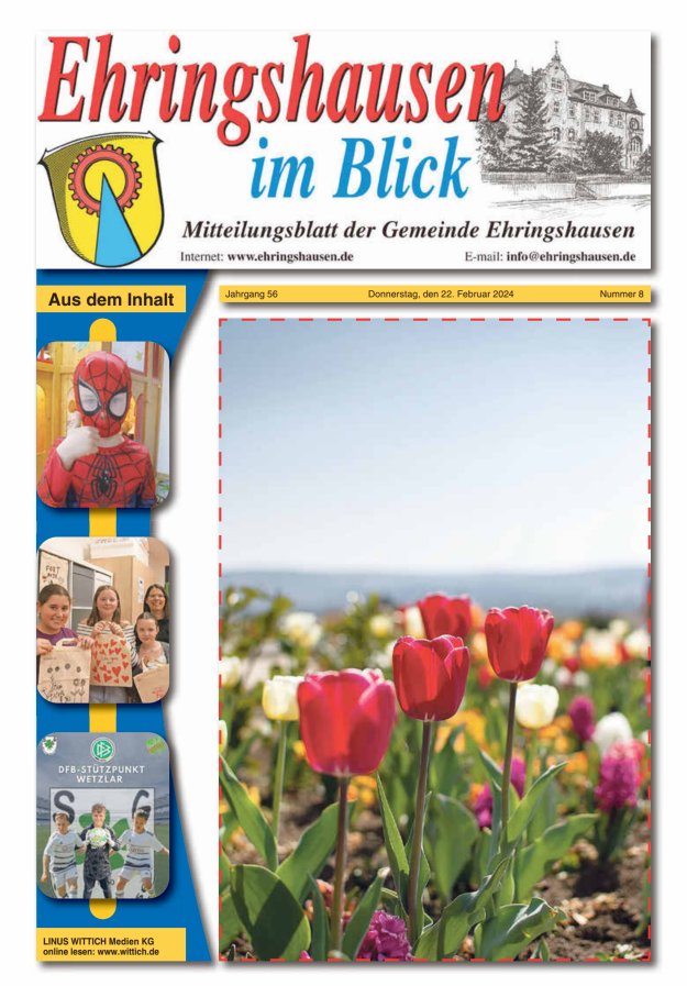 Mitteilungsblatt der Gemeinde Ehringshausen Titelblatt 08/2024