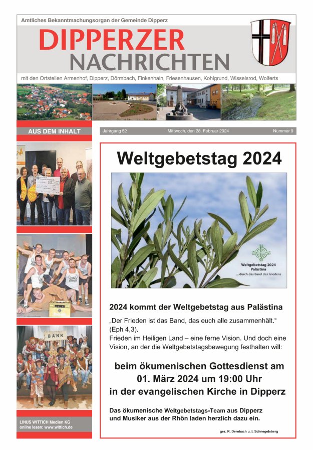 Dipperzer Nachrichten Titelblatt 09/2024