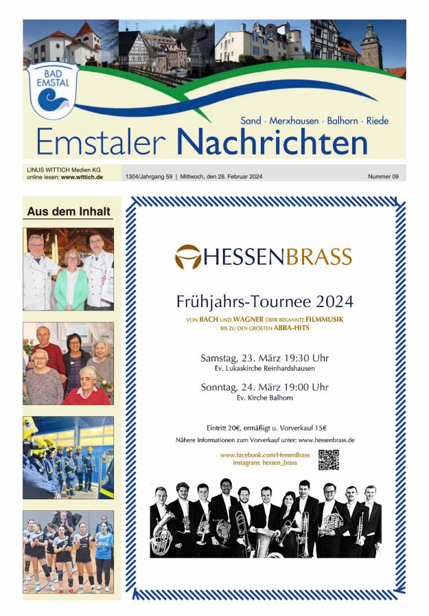 Emstaler Nachrichten Titelblatt 09/2024