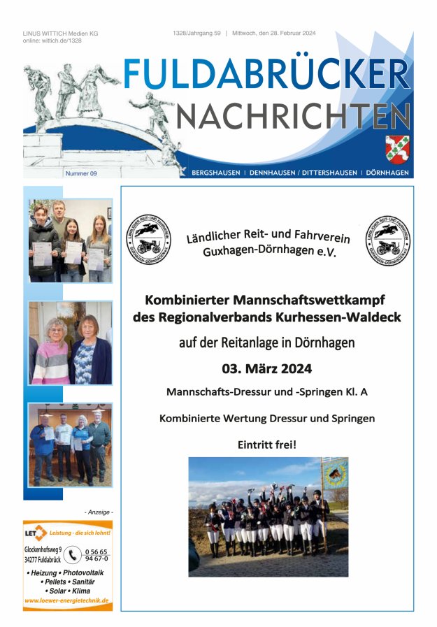 Fuldabrücker Nachrichten Titelblatt 09/2024