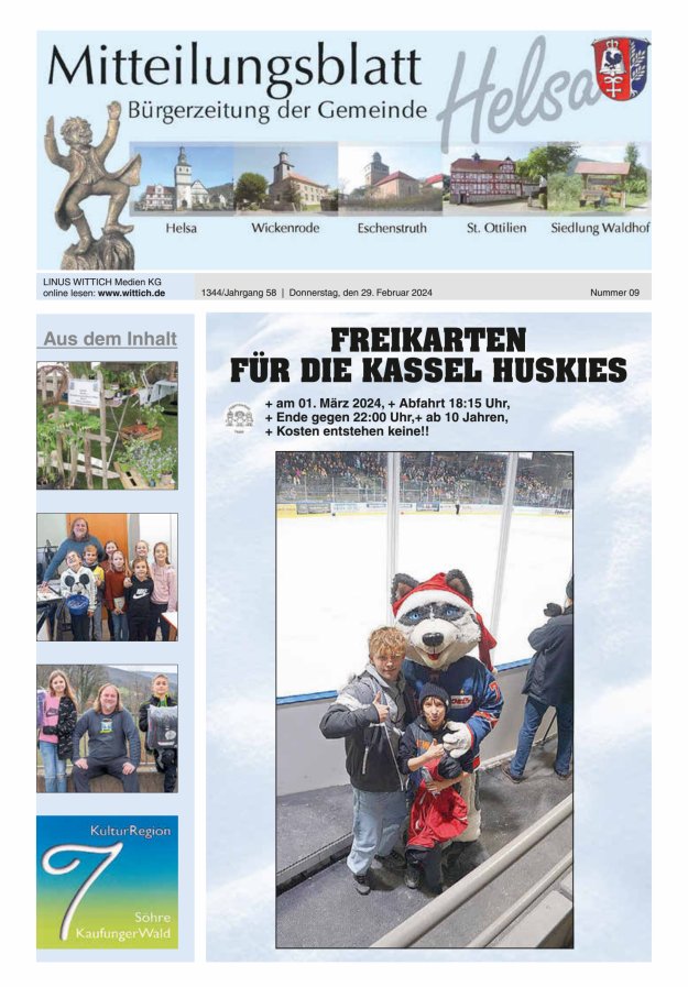 Mitteilungsblatt Helsa Titelblatt 09/2024