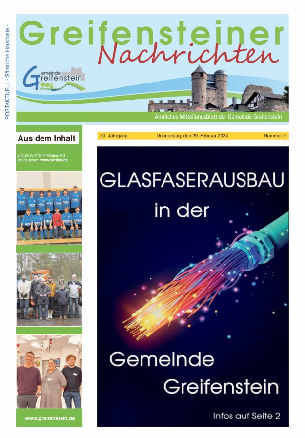 Mitteilungsblatt der Gemeinde Greifenstein Titelblatt 09/2024