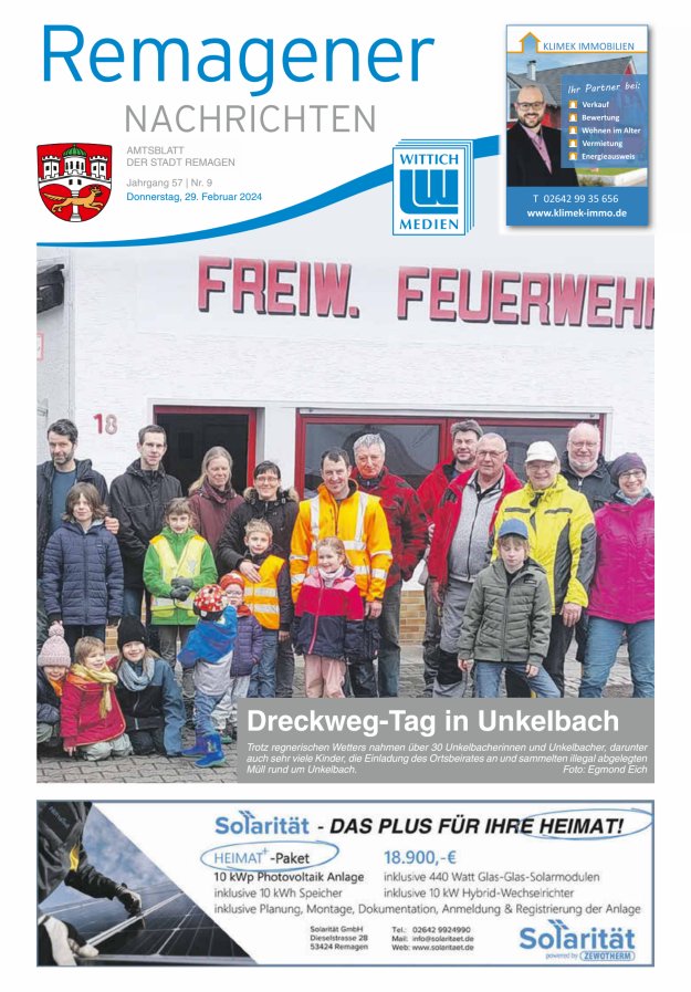 Remagener Nachrichten Titelblatt 09/2024