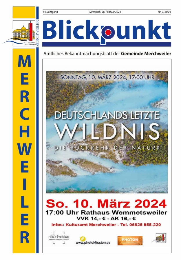 Blickpunkt Merchweiler Titelblatt 09/2024