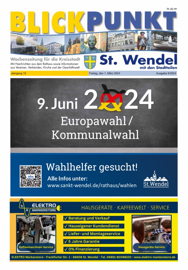 Blickpunkt St Wendel Titelblatt 09/2024