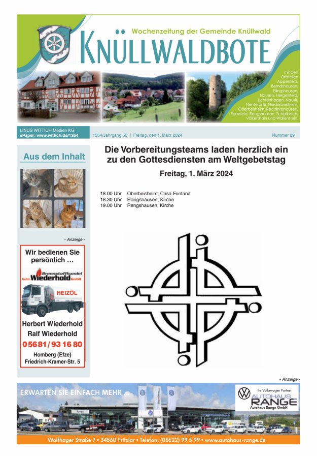 Knüllwaldbote Titelblatt 09/2024