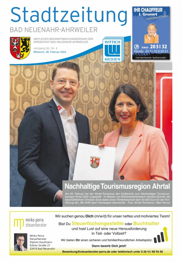 Stadtzeitung Bad Neuenahr-Ahrweiler Titelblatt 09/2024