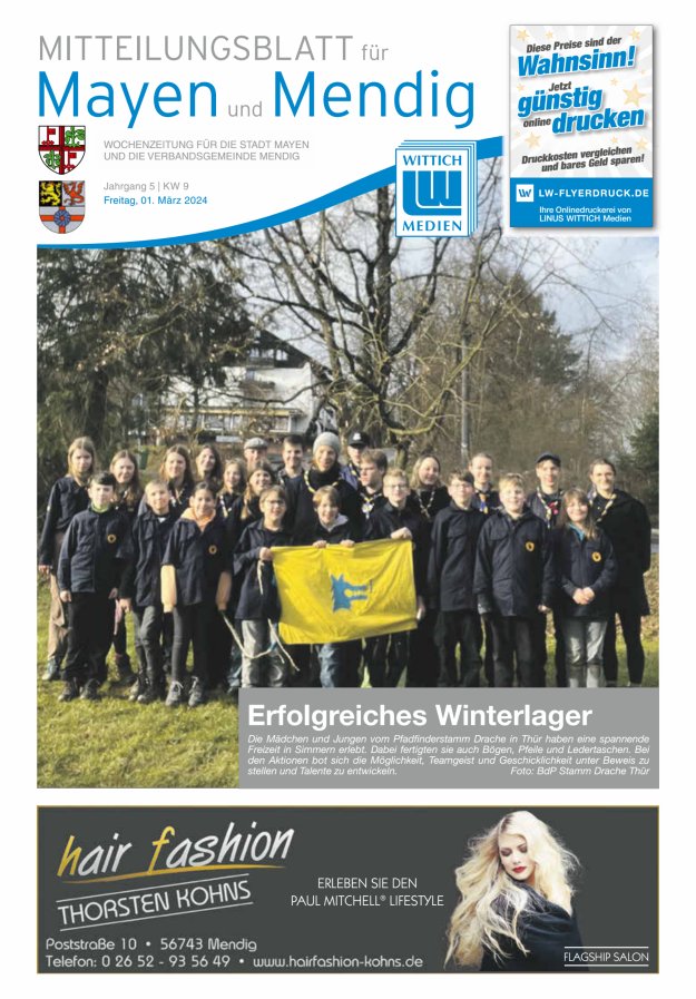 Mitteilungsblatt für Mayen und Mendig Titelblatt 09/2024