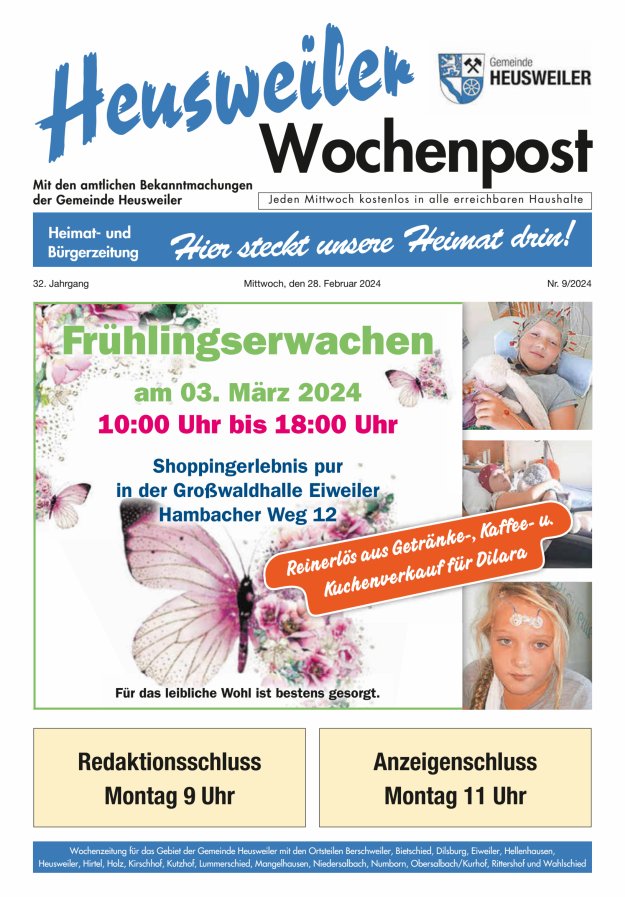 Heusweiler Wochenpost Titelblatt 09/2024