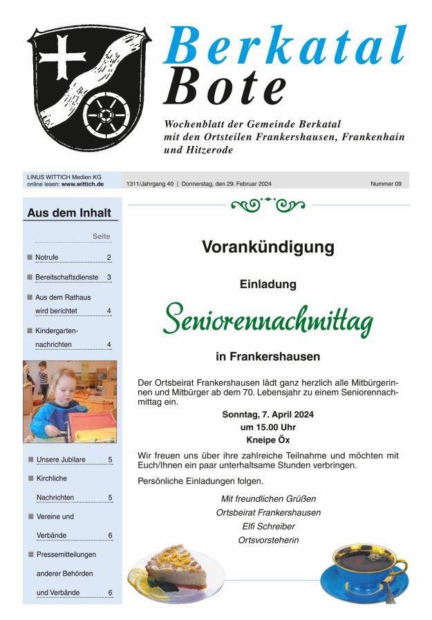 Berkatal Bote Titelblatt 09/2024