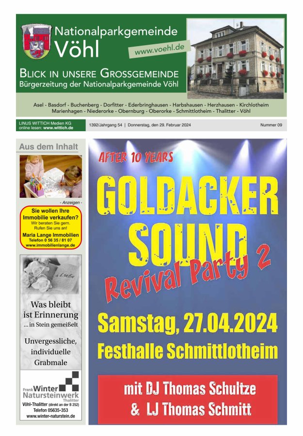 Blick in unsere Grossgemeinde Titelblatt 09/2024