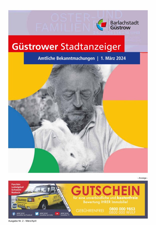 Güstrower Stadtanzeiger Titelblatt 02/2024
