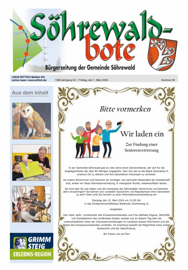 Söhrewaldbote Titelblatt 09/2024