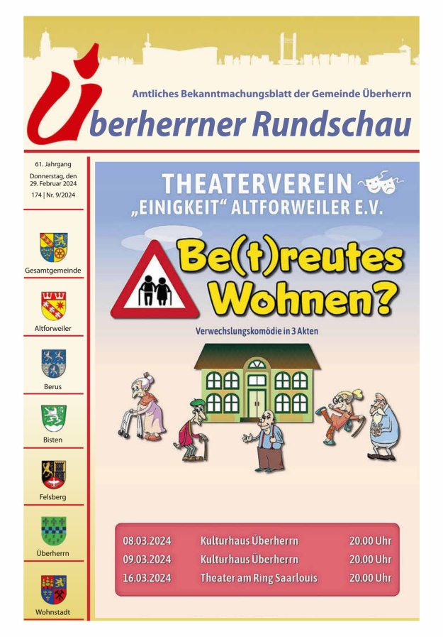 Überherrner Rundschau Titelblatt 09/2024