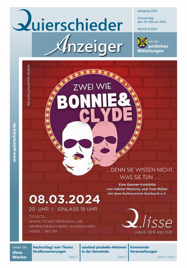 Quierschieder Anzeiger Titelblatt 09/2024