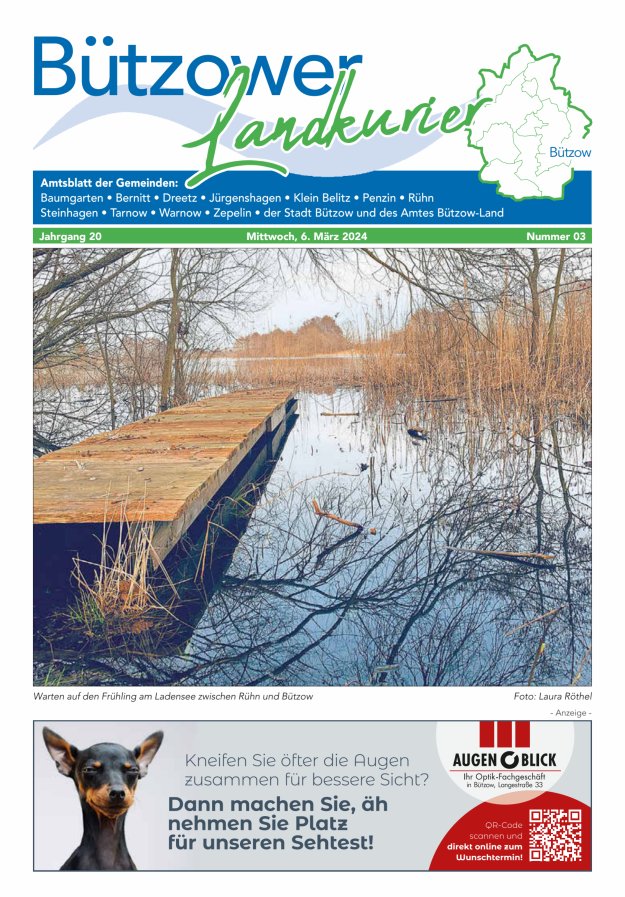 Bützower Landkurier Titelblatt 03/2024
