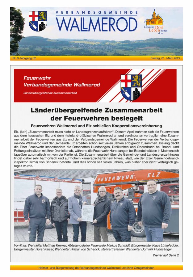 Wir über uns - Verbandsgemeinde Wallmerod Titelblatt 09/2024
