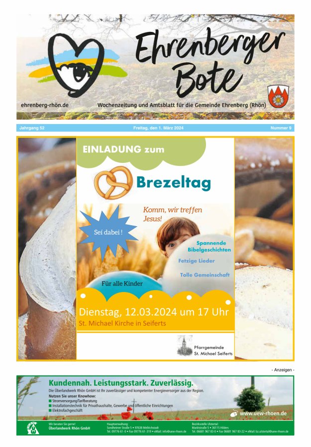 Ehrenberger Bote Titelblatt 09/2024