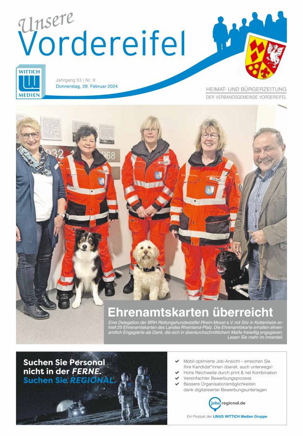 Mitteilungsblatt Vordereifel - Heimat- u Bürgerzeitung der VG Vordereifel Titelblatt 09/2024