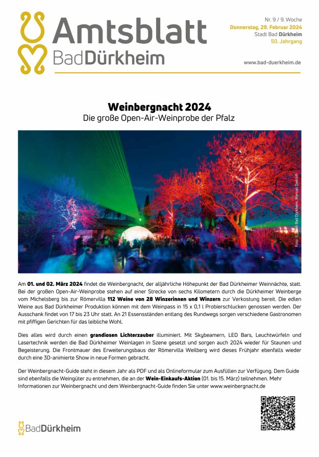 Bad Dürkheimer Woche Titelblatt 09/2024