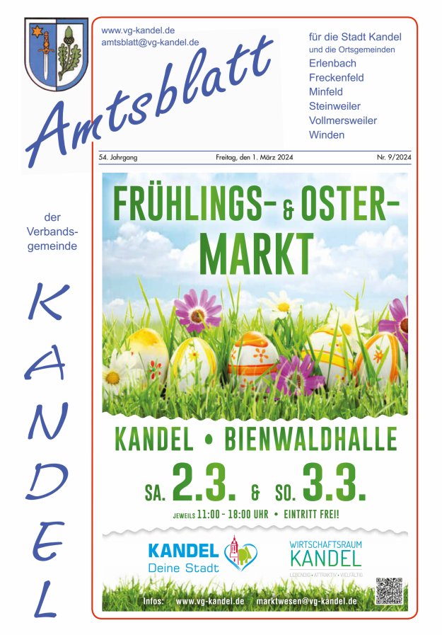 Amtsblatt VG Kandel Titelblatt 09/2024