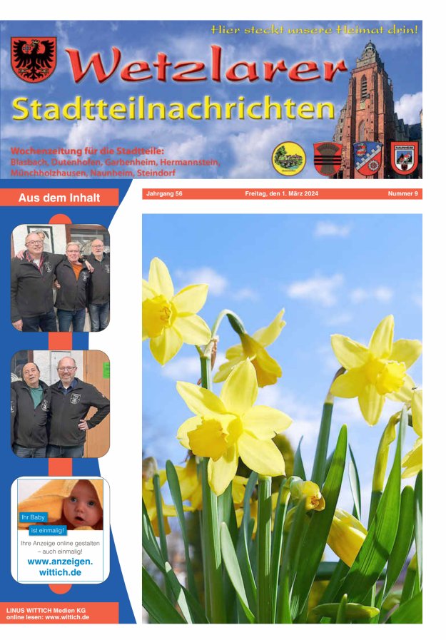 Wetzlarer Stadtteilnachrichten Titelblatt 09/2024